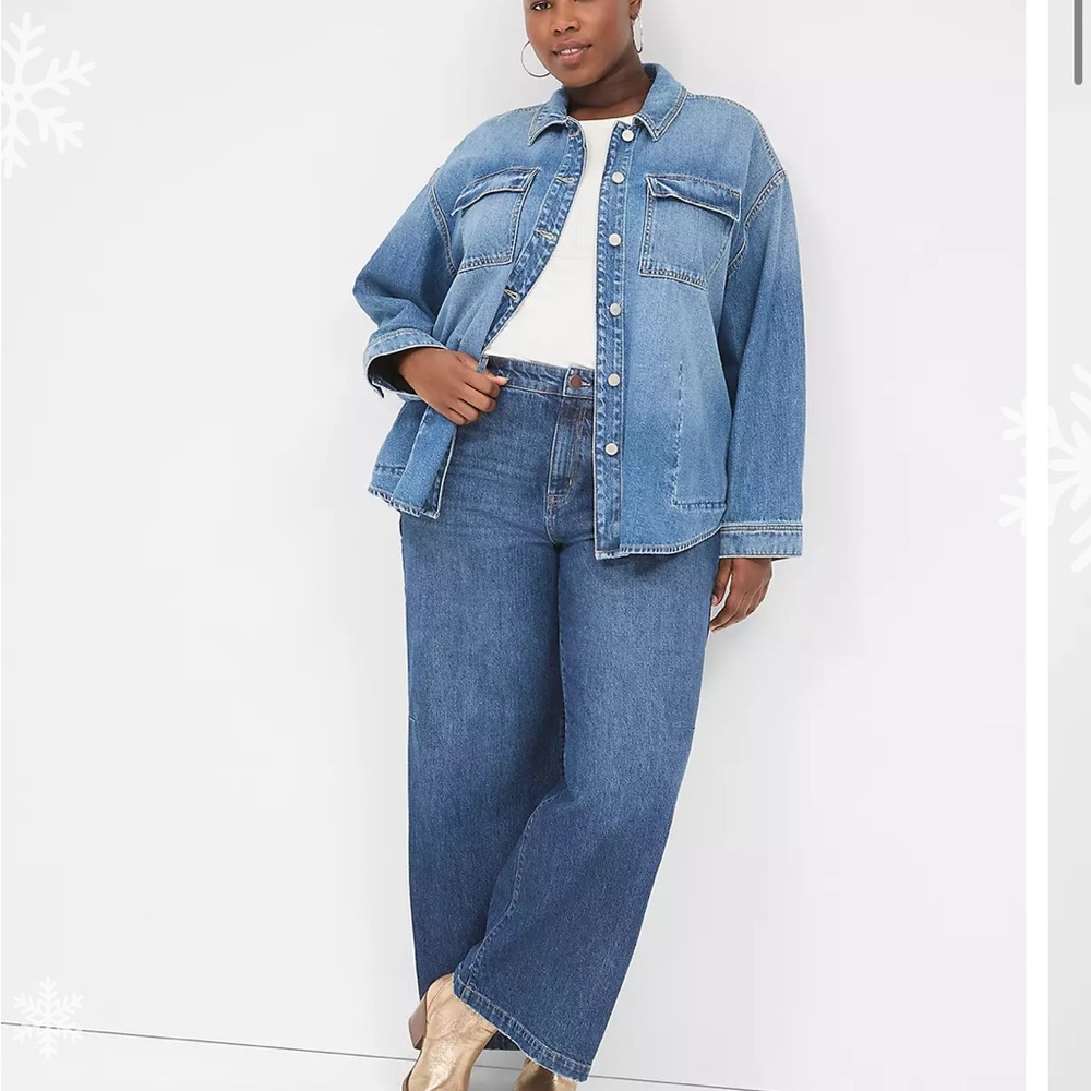 Lane Bryant Blue Jean Shacket